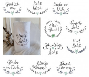 ADVENTSKALENDER 24. Dezember - Stickdatei - ITH Mini Lichtbeutel Vol. 1